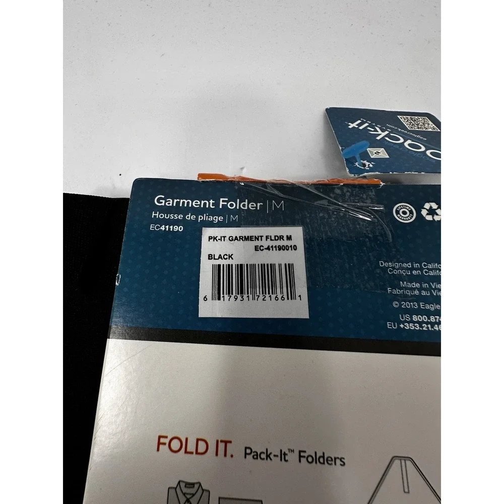 Eagle Creek Pack-It Garment Clothes Folder System Medium Black NWT